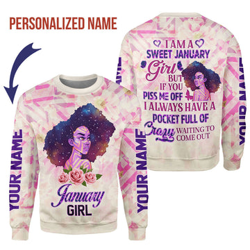 YMskins Personalized Tops January Girl All Over Printed