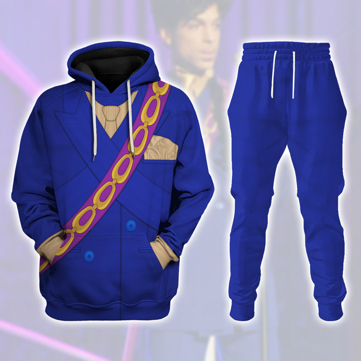 YMskins Prince Love Symbol suit All-Over Print Unisex Pullover Hoodie, Sweatshirt, T-Shirt, and Swatpants