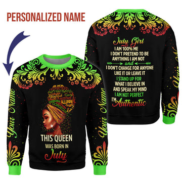 YMskins Personalized Tops July Girl I Am 100% Me All Over Printed
