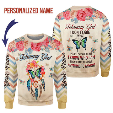 YMskins Personalized Tops February Girl All Over Printed