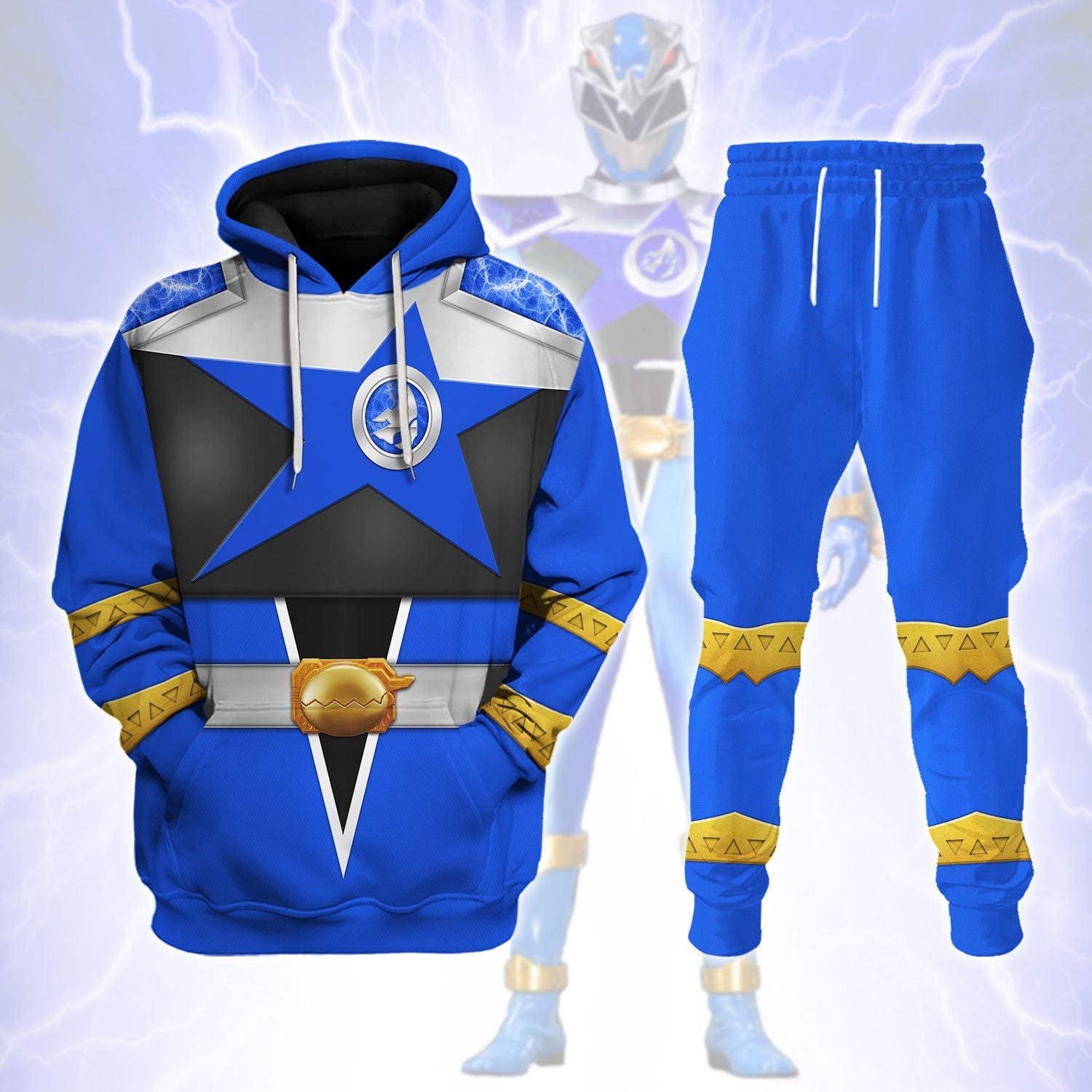 YMskins Tricera Fury Blue Ranger Super Cosmic Mode Hoodies Sweatshirt T-shirt ZipHoodies Sweatpants