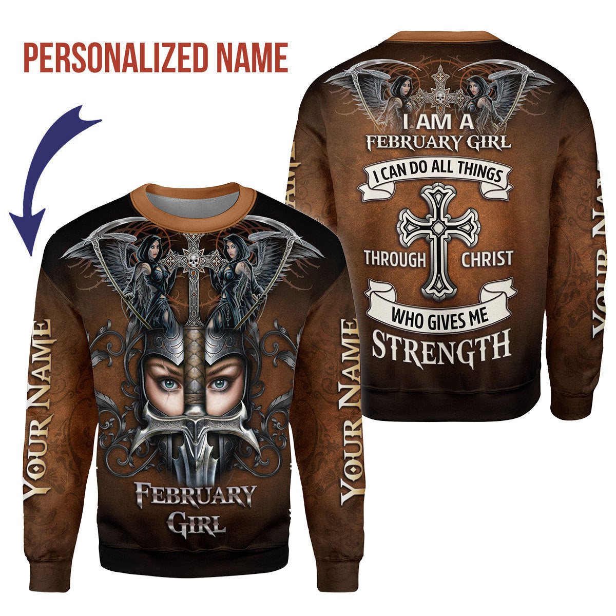 YMskins Personalized Tops February Girl All Over Printed