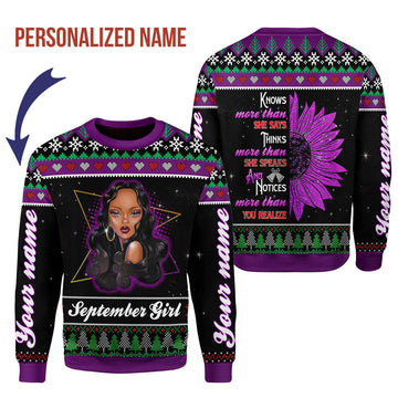 YMskins Personalized Tops September Girl All Over Printed
