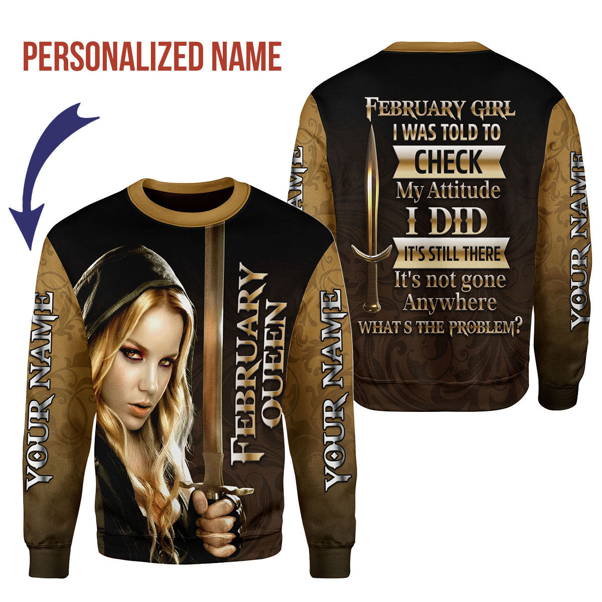 YMskins Personalized Tops February Girl I'm A February Girl All Over Printed