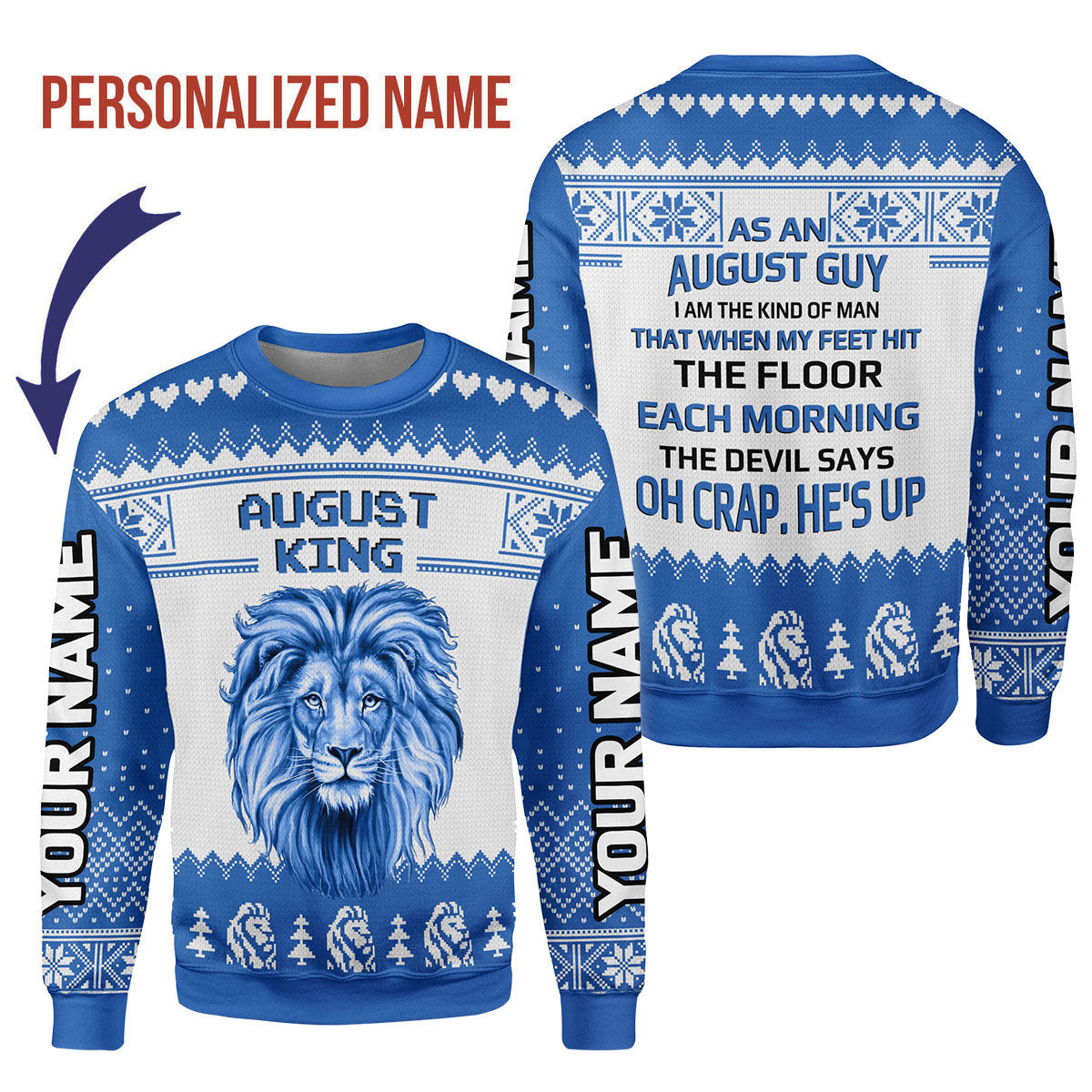 YMskins Personalized Tops August Guy All Over Printed