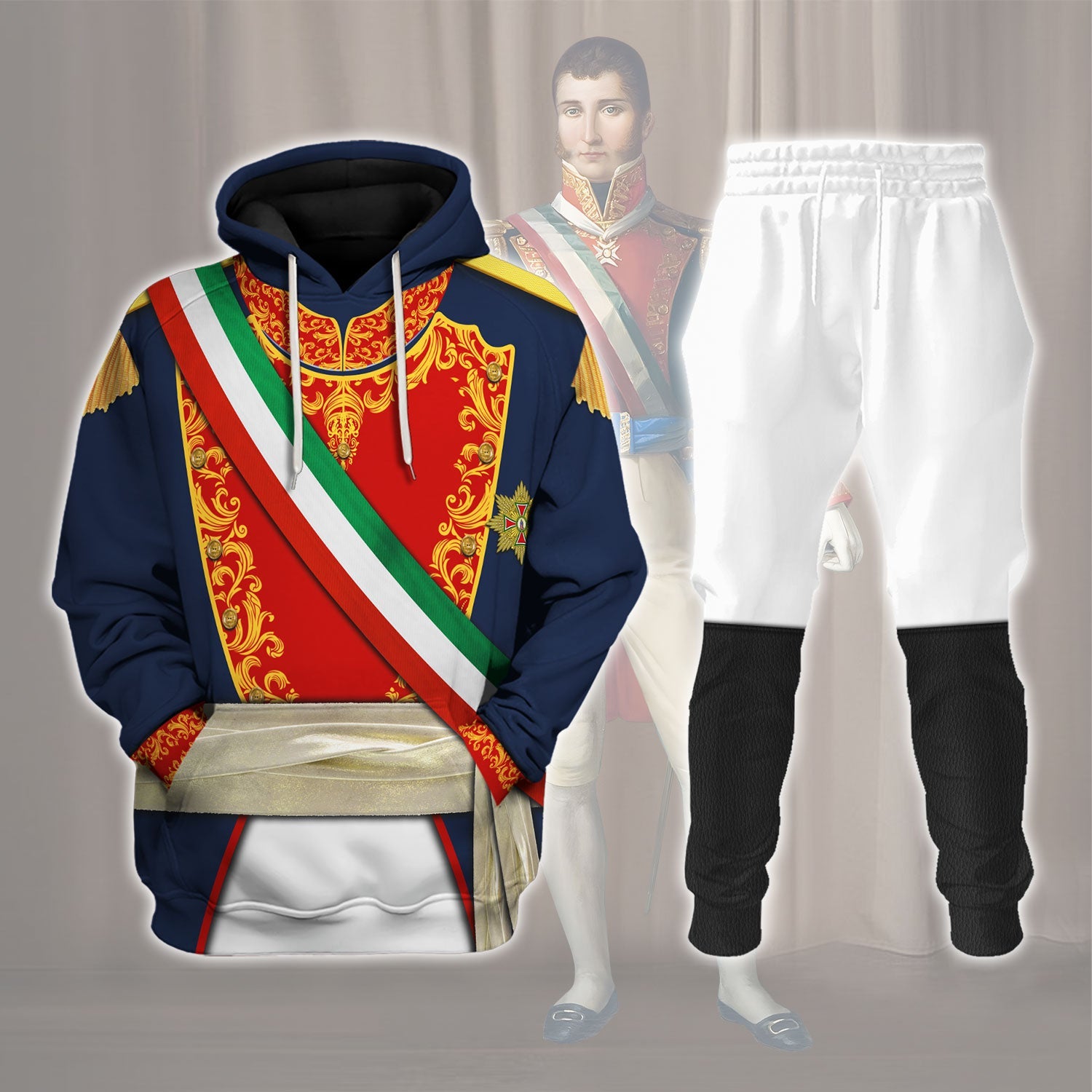YMskins Agustin’s De Iturbide Costume Hoodie Sweatshirt T-Shirt Tracksuit