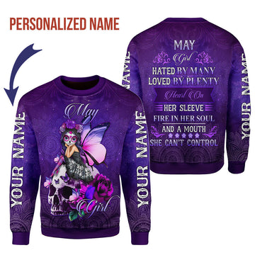 YMskins Personalized Ugly Sweater May Girl All Over Printed