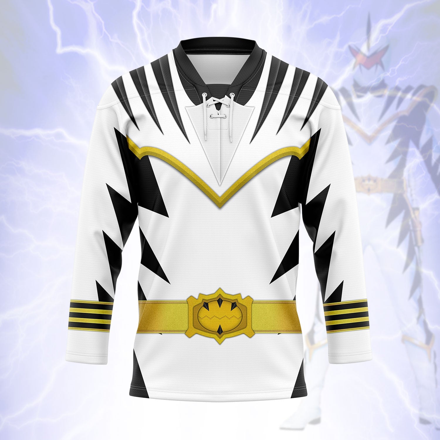 MakerHuman White Dino Thunder Hockey Jersey Sweatpants