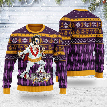 Gearhomie Elvis Fatley Meme Christmas Ugly Sweater - Gearhomie.com