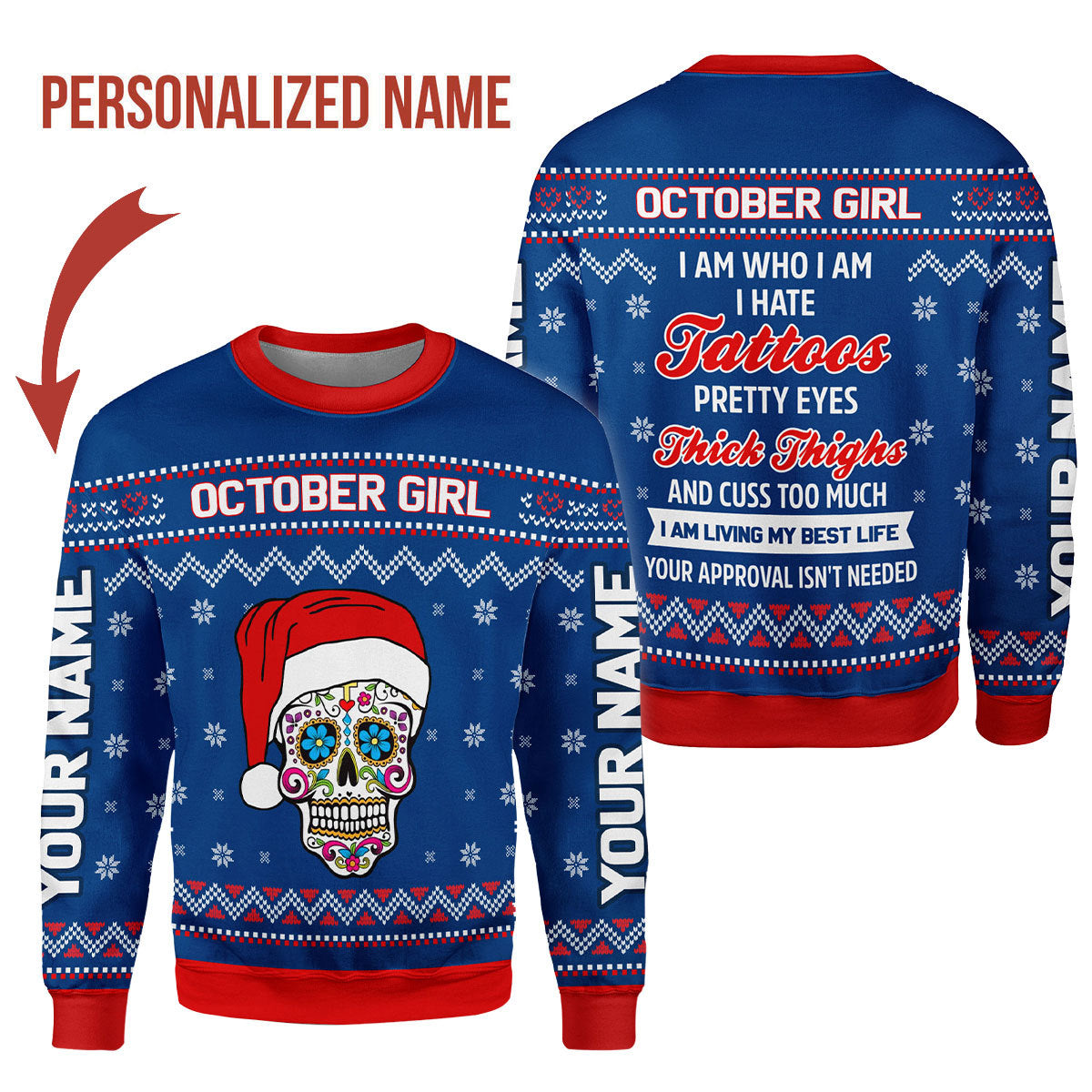 YMskins Personalized Tops October Girl I Am Who I Am All Over Printed