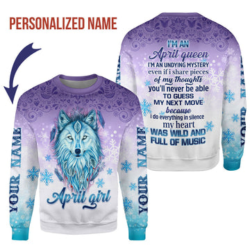 YMskins Personalized Tops I'm An April Queen All Over Printed