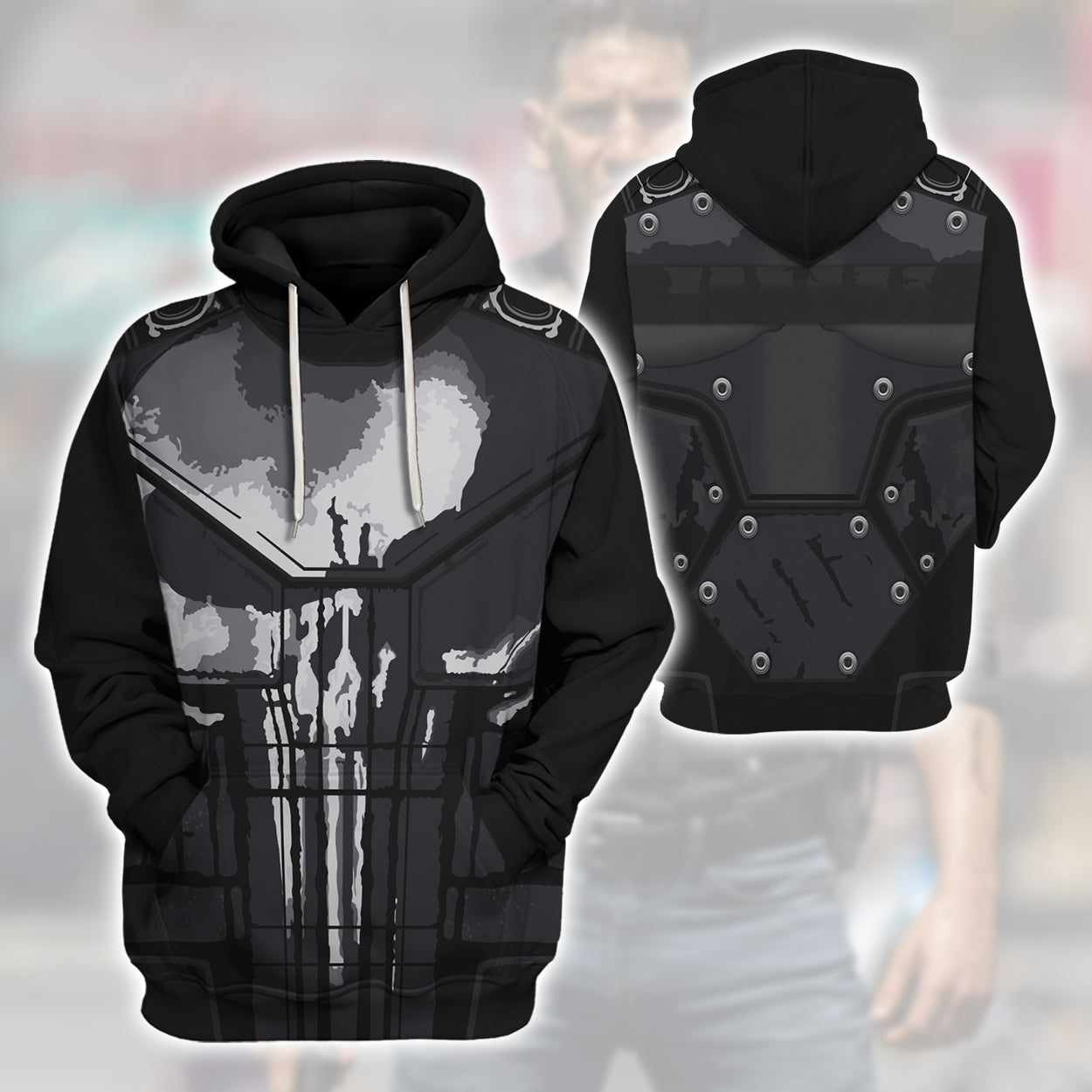 YMskins The Punisher Costume Hoodie Sweatshirt T-Shirt Sweatpants