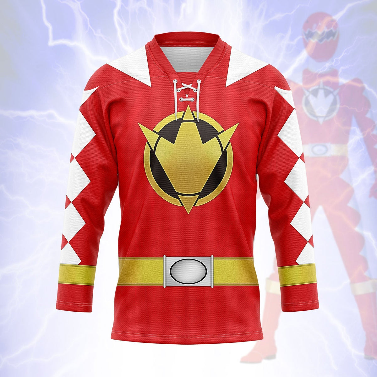 MakerHuman Red Dino Thunder Hockey Jersey Sweatpants