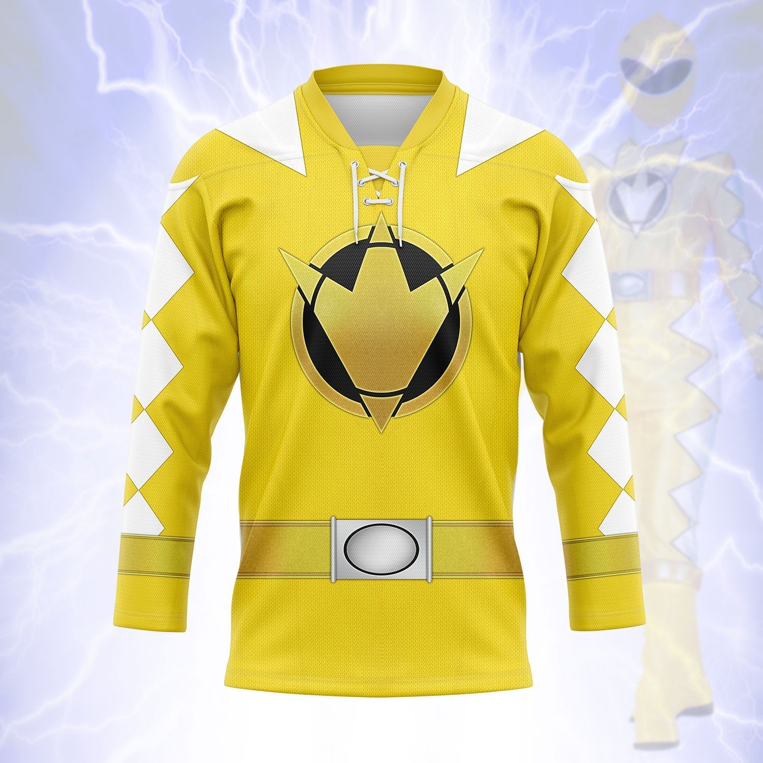 MakerHuman Yellow Dino Thunder Hockey Jersey Sweatpants