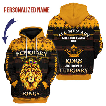 YMskins Personalized Hoodie February Guy All Over Printed