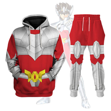YMskins Saiya Pegasus armor Saint Seiya Costume Hoodie Sweatshirt T-Shirt Tracksuit