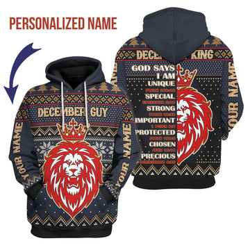 YMskins Personalized Hoodie December King All Over Printed
