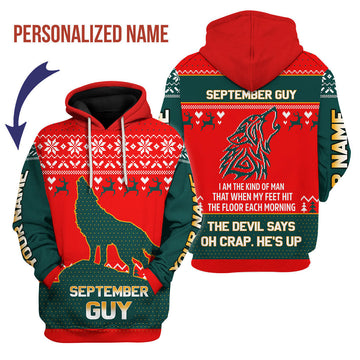 YMskins Personalized Hoodie September Guy All Over Printed