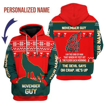YMskins Personalized Hoodie November Guy All Over Printed
