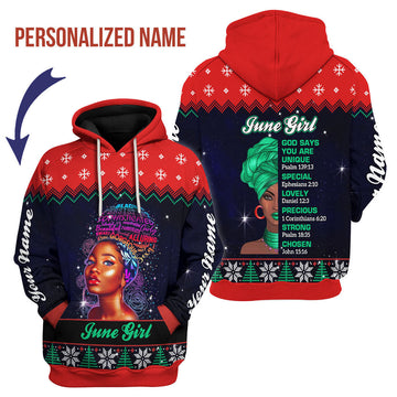YMskins Personalized Hoodie June Girl All Over Printed