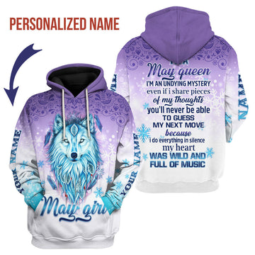 YMskins Personalized Hoodie I'm A May Queen All Over Printed