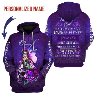 YMskins Personalized Hoodie August Girl All Over Printed
