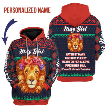 YMskins Personalized Hoodie May Girl All Over Printed