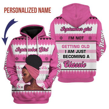 YMskins Personalized Hoodie September Girl All Over Printed