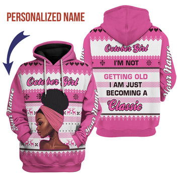 YMskins Personalized Hoodie October Girl All Over Printed