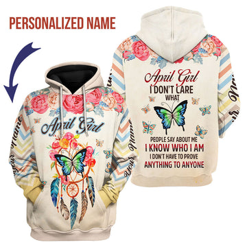 YMskins Personalized Hoodie April Girl All Over Printed