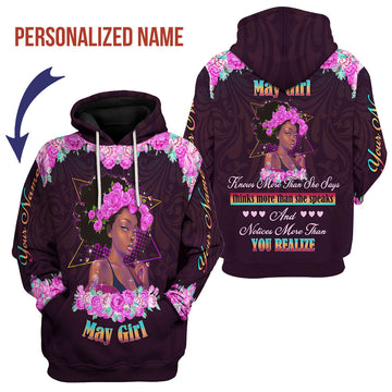 YMskins Personalized Hoodie May Girl All Over Printed