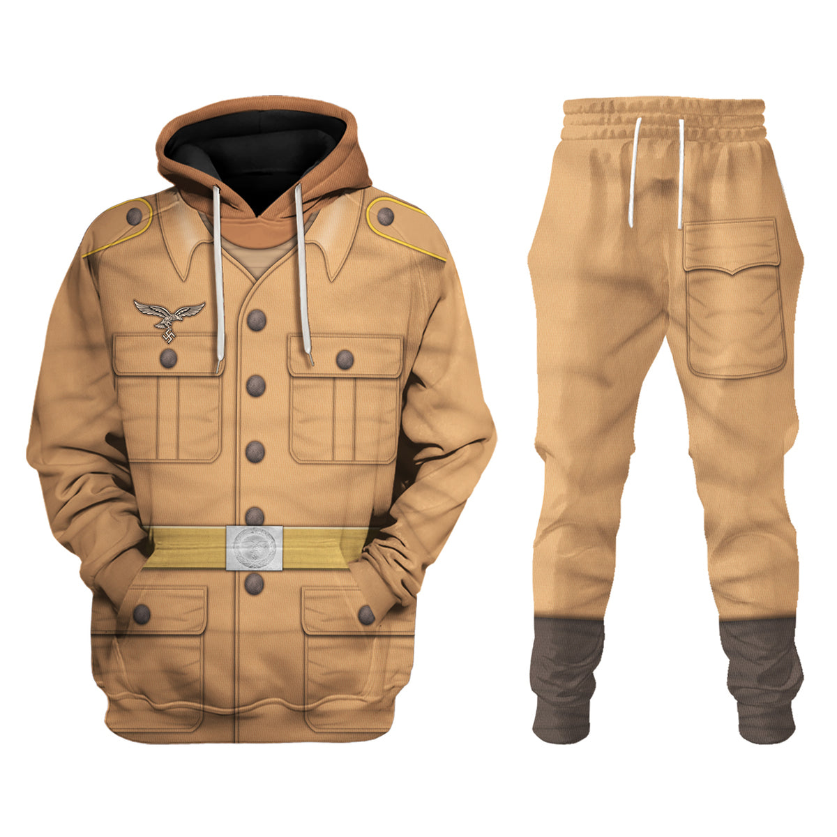 YMskins Luftwaffe Tropical Uniform- Private- Basic Uniform Costume Hoodie Sweatshirt T-Shirt Tracksuit Historical American-Inspired Apparel