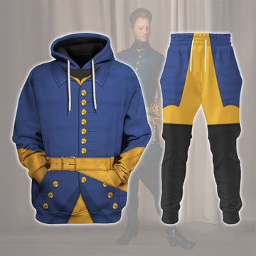 Charles XII King of Sweden Uniform Costume Hoodie Sweatshirt T-Shirt Tracksuit