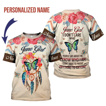 YMskins Personalized T-Shirt June Girl All Over Printed
