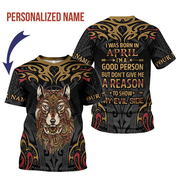 YMskins Personalized T-Shirt April Guy All Over Printed