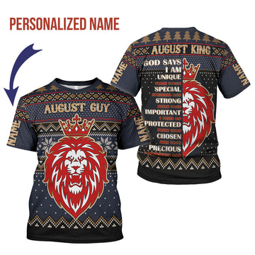 YMskins Personalized T-shirt August Guy All Over Printed