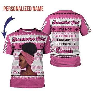 YMskins Personalized T-shirt December Girl All Over Printed