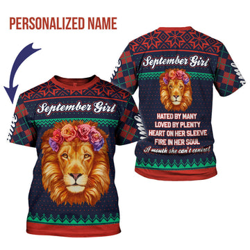 YMskins Personalized T-shirt September Girl All Over Printed