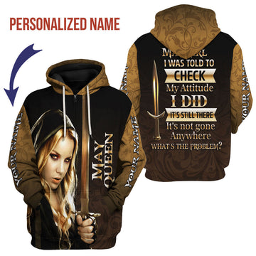 YMskins Personalized Zip Hoodie I'm A May Girl All Over Printed