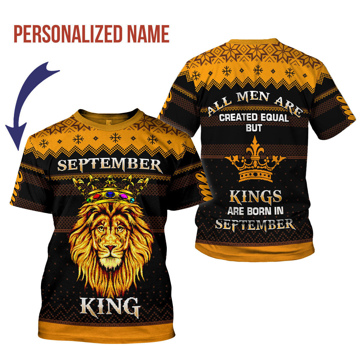 YMskins Personalized T-shirt September Guy All Over Printed