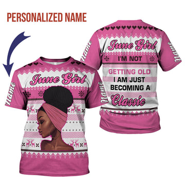 YMskins Personalized T-shirt June Girl All Over Printed