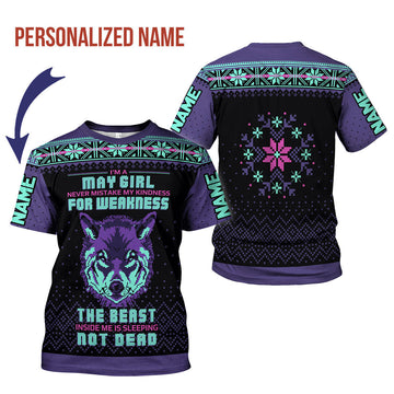 YMskins Personalized T-shirt May Girl All Over Printed