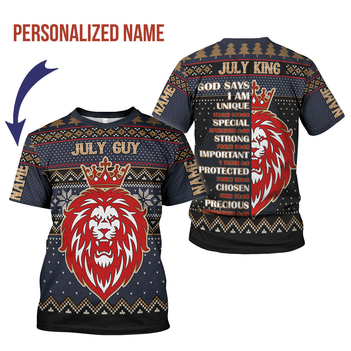 YMskins Personalized T-shirt  July Guy All Over Printed