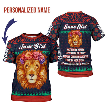 YMskins Personalized T-shirt June Girl All Over Printed