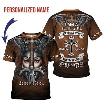 YMskins Personalized T-Shirt June Girl All Over Printed
