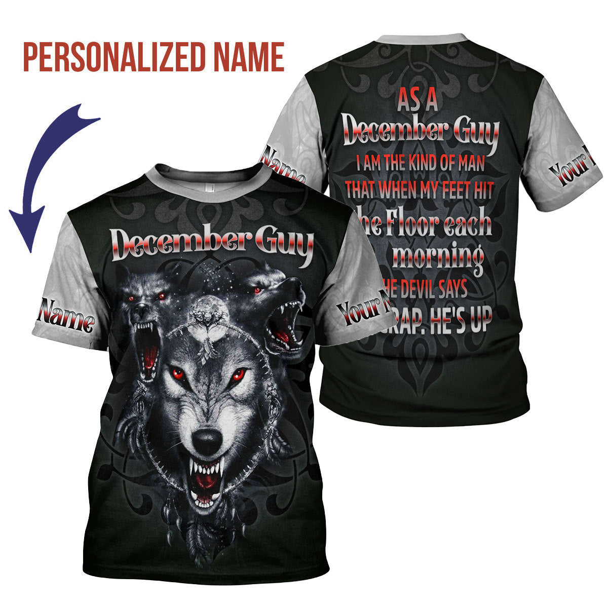 YMskins Personalized T-shirt December Guy All Over Printed
