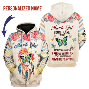 YMskins Personalized Zip Hoodie March Girl All Over Printed