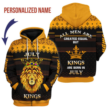 YMskins Personalized Zip Hoodie July Guy All Over Printed