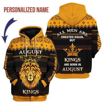 YMskins Personalized Zip Hoodie August Guy All Over Printed