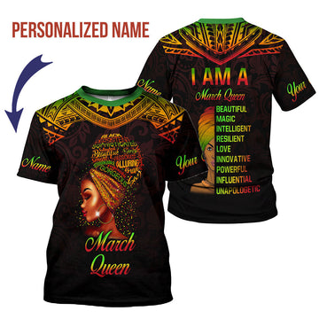 YMskins Personalized T-Shirt March Queen All Over Printed